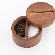 Acacia Pot Double Compartment | Salt & Pepper Pot