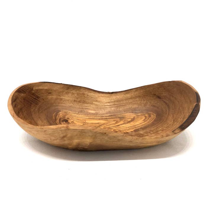 Rustic Gondola Bowl Olive Wood